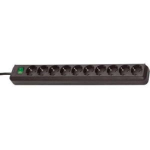 Brennenstuhl 1159300010 Steckdosenleiste mit Schalter 10fach Schwarz