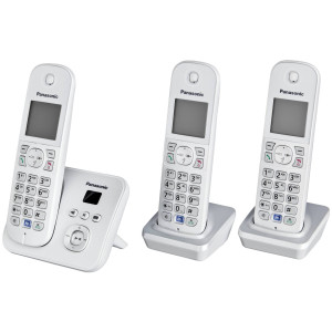 Panasonic KX-TG6823GS perlsilber Trio mit AB