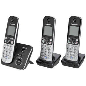 Panasonic KX-TG6823GB schwarz Trio mit AB
