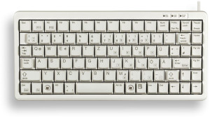 Cherry Slim-Line USB/PS2 USB Tastatur Deutsch, QWERTZ Grau