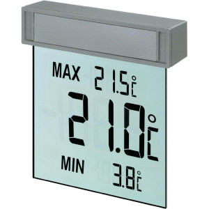 TFA Dostmann 30.1025 Fenster-Thermometer Silber
