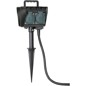Brennenstuhl 1154440 Gartensteckdose 4fach Schwarz