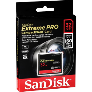 SanDisk Extreme PRO R160/W150 CompactFlash Card 32GB
