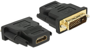 Delock Adapter DVI 24+1 Pin Stecker > HDMI Buchse