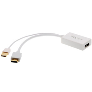 Delock Adapter HDMI-A Stecker > Displayport 1.2 Buchse wei