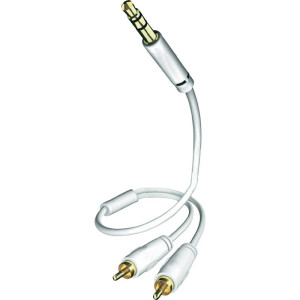 Inakustik 003100005 Cinch / Klinke Audio Anschlusskabel [2x Cinch-