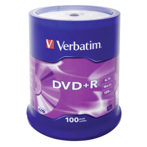 Verbatim 43551 DVD+R Rohling 4.7GB 100 St. Spindel