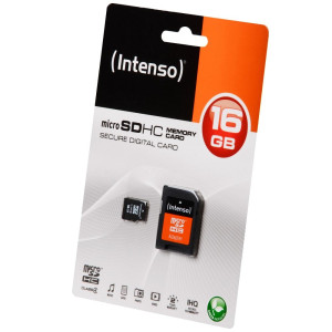 Intenso 16GB microSDHC Class 4 + SD-Adapter