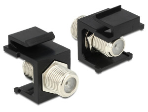 Delock Keystone F Buchse > F Buchse schwarz