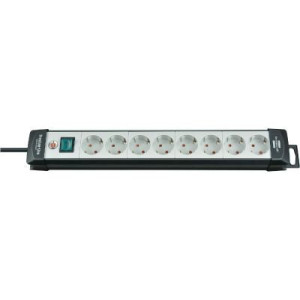 Brennenstuhl 1951580101 Steckdosenleiste mit Schalter 8fach Schwarz,