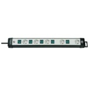 Brennenstuhl 1951550600 Steckdosenleiste mit Schalter 5fach Grau,