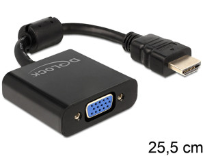 Delock Adapter HDMI-A Stecker > VGA Buchse schwarz