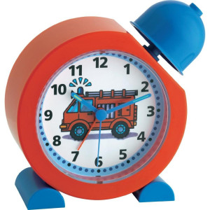 TFA Dostmann Quarz Kinderwecker 133mm x 133mm x 52mm Rot, Blau