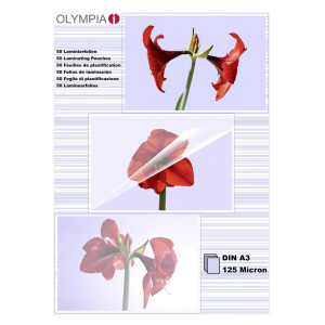 1x50 Olympia Laminierfolien DIN A3 125 micron           9175