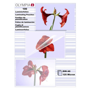 1x100 Olympia Laminierfolien DIN A6 125 micron           9178