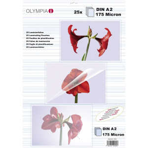 1x25 Olympia Laminierfolien DIN A2 175 micron           9184