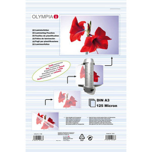 1x25 Olympia Laminierfolien DIN A3 125 micron