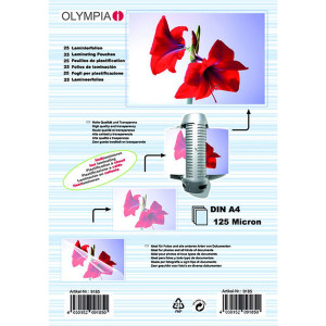 1x25 Olympia Laminierfolien DIN A4 125 micron