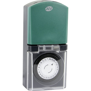 REV Zeitschaltuhr mechanisch IP44 schwarz-grn