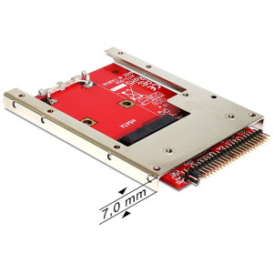 Delock Konverter IDE 44 Pin > mSATA mit 2.5" Rahmen (7 mm)