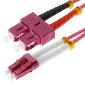 LWL Patchkabel LC/SC Duplex 50/12m OM4 erikaviolett 3,0m