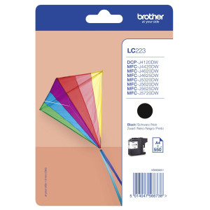 Brother Tintenpatrone LC-223BK Schwarz (ca. 550 Seiten) - Passend f