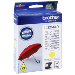 Brother Tintenpatrone LC-225XLY Gelb (ca. 1200 Seiten) - Passend fr