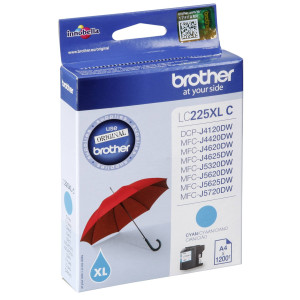 Brother Tintenpatrone LC-225XLC Cyan (ca. 1200 Seiten) - Passend fr