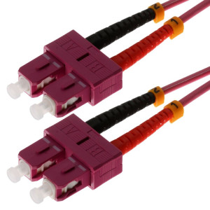 LWL Patchkabel SC/SC Duplex 50/12m OM4 erikaviolett 2,0m