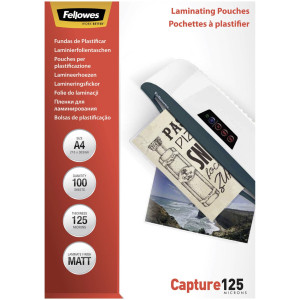 Fellowes Laminierfolie A4 125 Mikron matt (100er Pack)