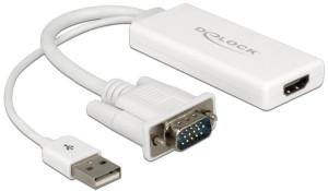 Delock 62460 VGA / USB / HDMI Adapter [1x VGA-Stecker, USB 2.0
