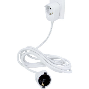 REV 0016150114 Strom Verlngerungskabel Wei 5.00m H05VV-F 3G 1,5mm