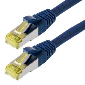 Patchkabel S/FTP Cat 6a blau 10,0m