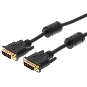 Delock Kabel DVI 24+1 Stecker > DVI 24+1 Stecker 5 m schwarz