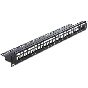 Delock 43277 24 Port Netzwerk-Patchpanel 483mm (19\ ) Unbestckt 1 HE