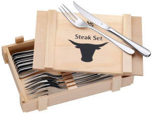 WMF Steakbesteck 12-teilig in Holzkiste
