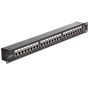 Delock Netzwerk 19" Kupplungs-Patchpanel 24 Port Cat.6