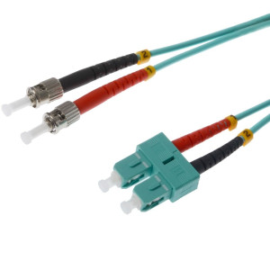 LWL Patchkabel SC/ST Duplex 50/12m OM3 aqua 5,0m