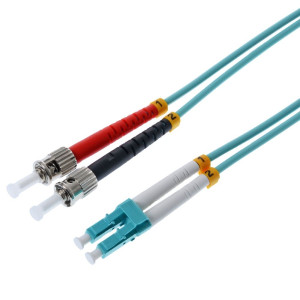 LWL Patchkabel LC/ST Duplex 50/12m OM4 erikaviolett 3,0m