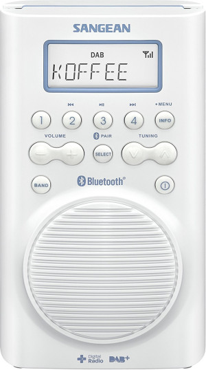 Sangean H205 Badradio DAB+, UKW Bluetoot wasserdicht Wei