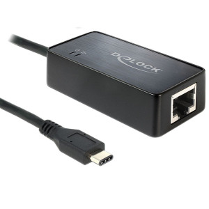 Delock Adapter USB Type-C Stecker > Gigabit LAN 10/100/1000 Mb/s