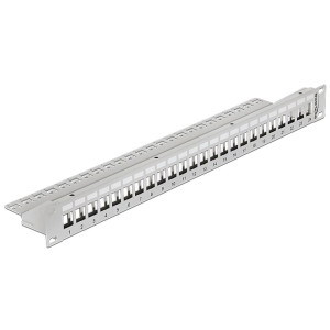Delock Keystone 19" Patchpanel 24 Port grau