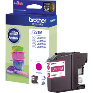 Brother Tintenpatrone LC-221M Magenta (ca. 260 Seiten) - Passend fr