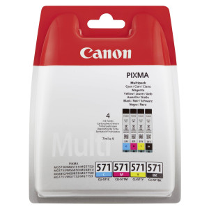 Canon Tintenpatrone CLI-571 Multipack (C/M/Y/BK) - Passend fr PIXMA