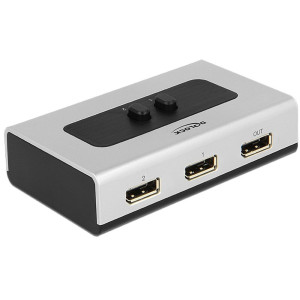 Delock 87668 Switch 2-port Displayport 1.1 Umschalter manuell