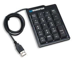 Manhattan 176354 USB Nummernblock Schwarz