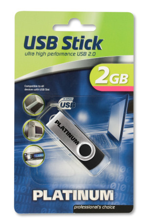 Platinum TWS USB-Stick 2GB Schwarz 177558-3 USB 2.0