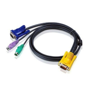 ATEN KVM Anschlusskabel [1x SPHD-15-Stecker - 2x PS/2-Stecker, VGA-