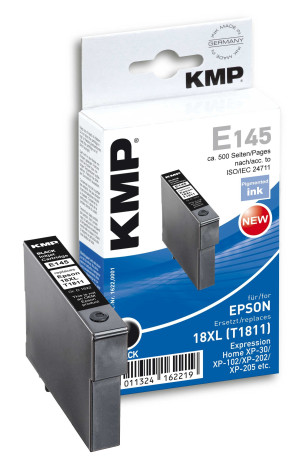 KMP Druckerpatrone ersetzt Epson 18XL, T1811 Kompatibel Schwarz E145
