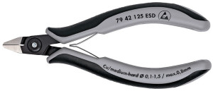 Knipex 79 42 125 ESD ESD Seitenschneider ohne Facette 125mm